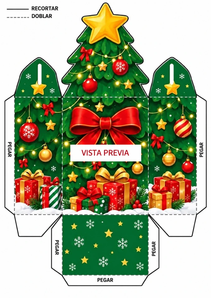 Vista previa del molde: Árbol de Navidad